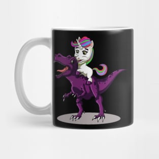 Unicorn riding Dinosaur TShirt I TRex gift Mug